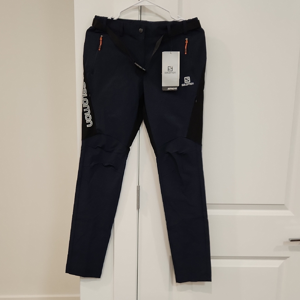 NWT Salomon Navy and Black Cargo Pants